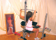 vaja za hrbtne mišice z uporabo škripca